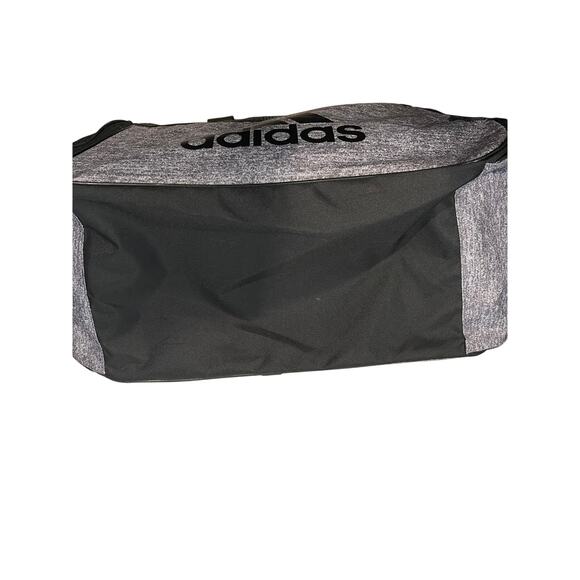 Adidas Defender Small Gray Black Gym Bag 18"x10"x12" - Picture 5 of 7